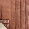 Printed Quilted Double Gauze MEESYA 6J Chestnut / Chestnut